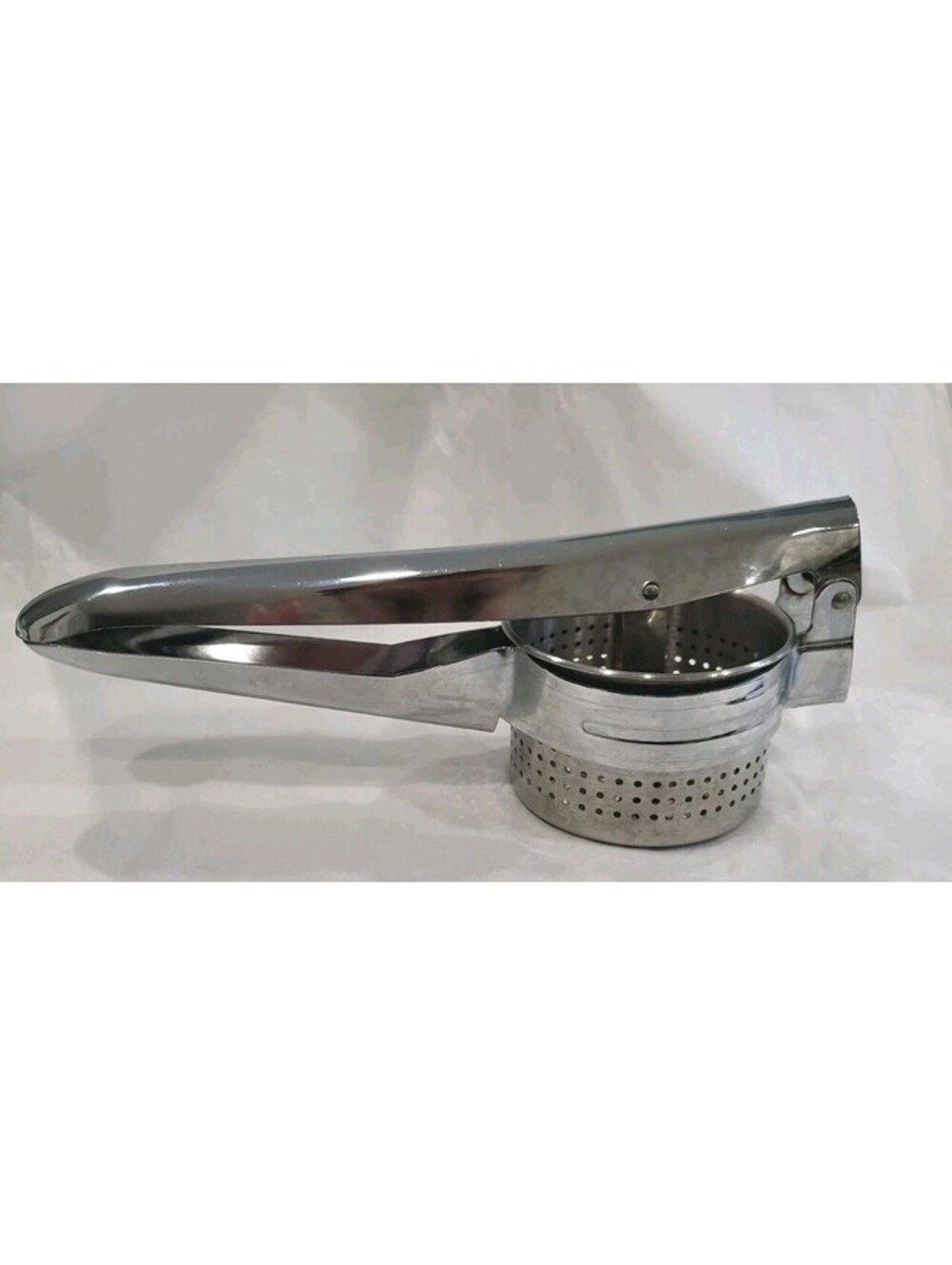 Vtg Large Capacity Stainless Steel Potato Ricer/Fruit Press Masher